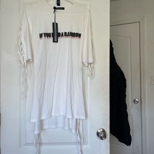 Nora Barth if you find a rainbow tie straps t shirt dress